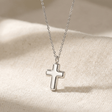 Cross Cremation Necklace | Silver