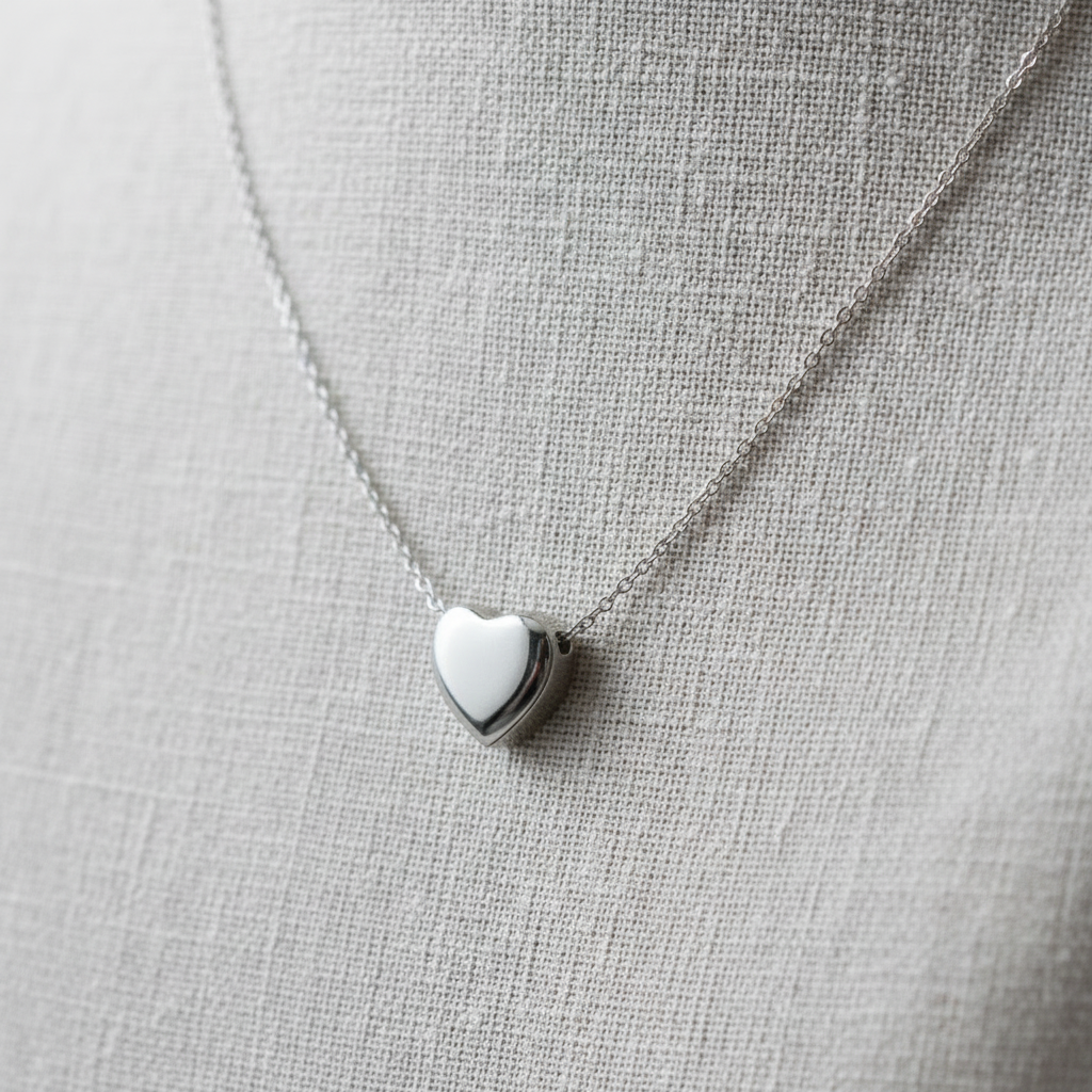 Eterna Heart Cremation Necklace | Silver