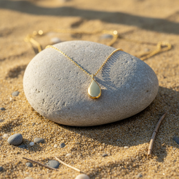 Arden Drop Cremation Necklace | Gold