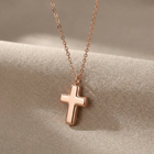 Cross Cremation Necklace | Rose Gold