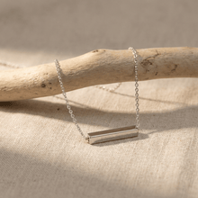 Serenity Bar Cremation Necklace | Silver