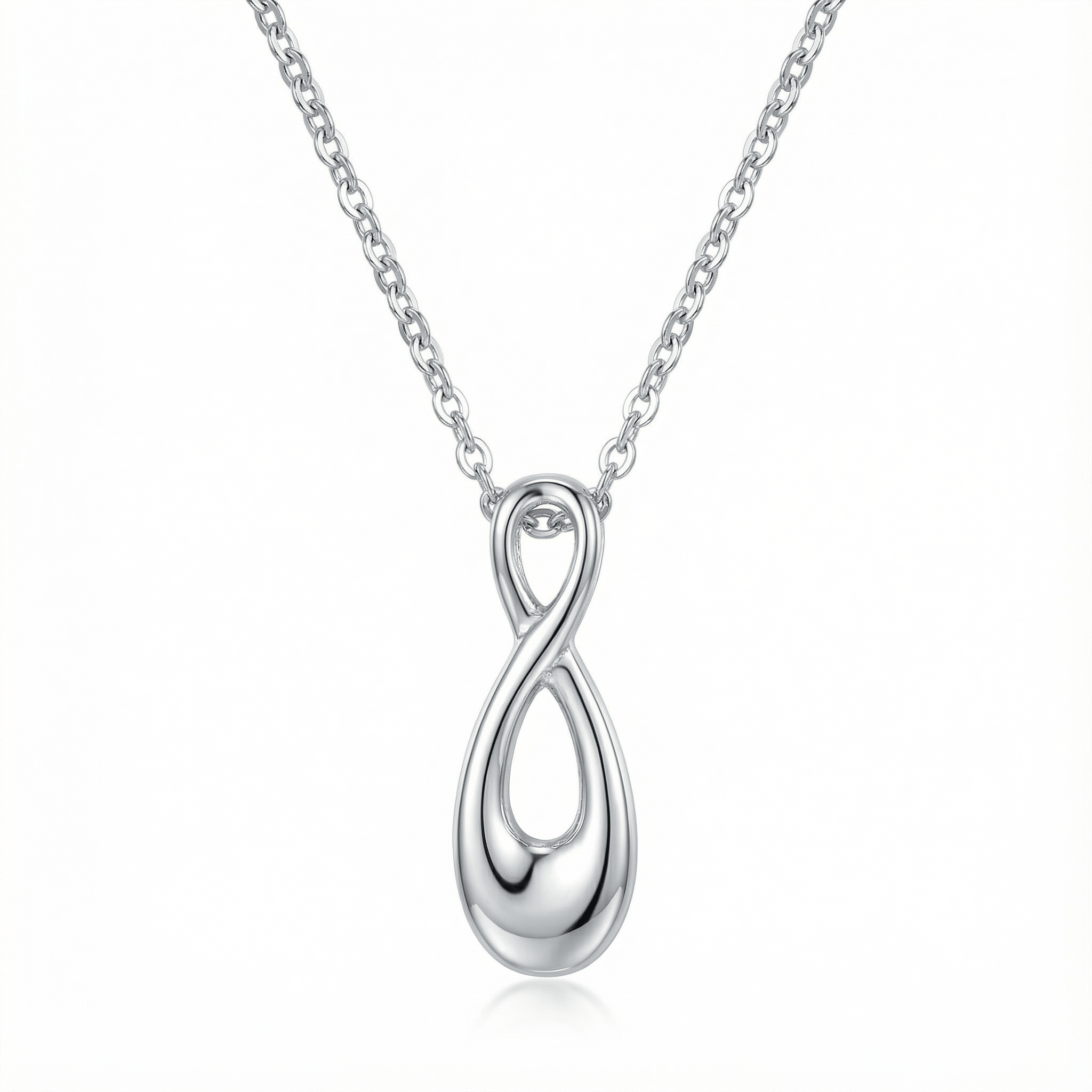 Infinity Cremation Pendant Necklace | Silver