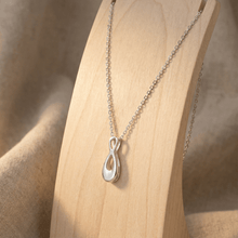 Infinity Cremation Pendant Necklace | Silver
