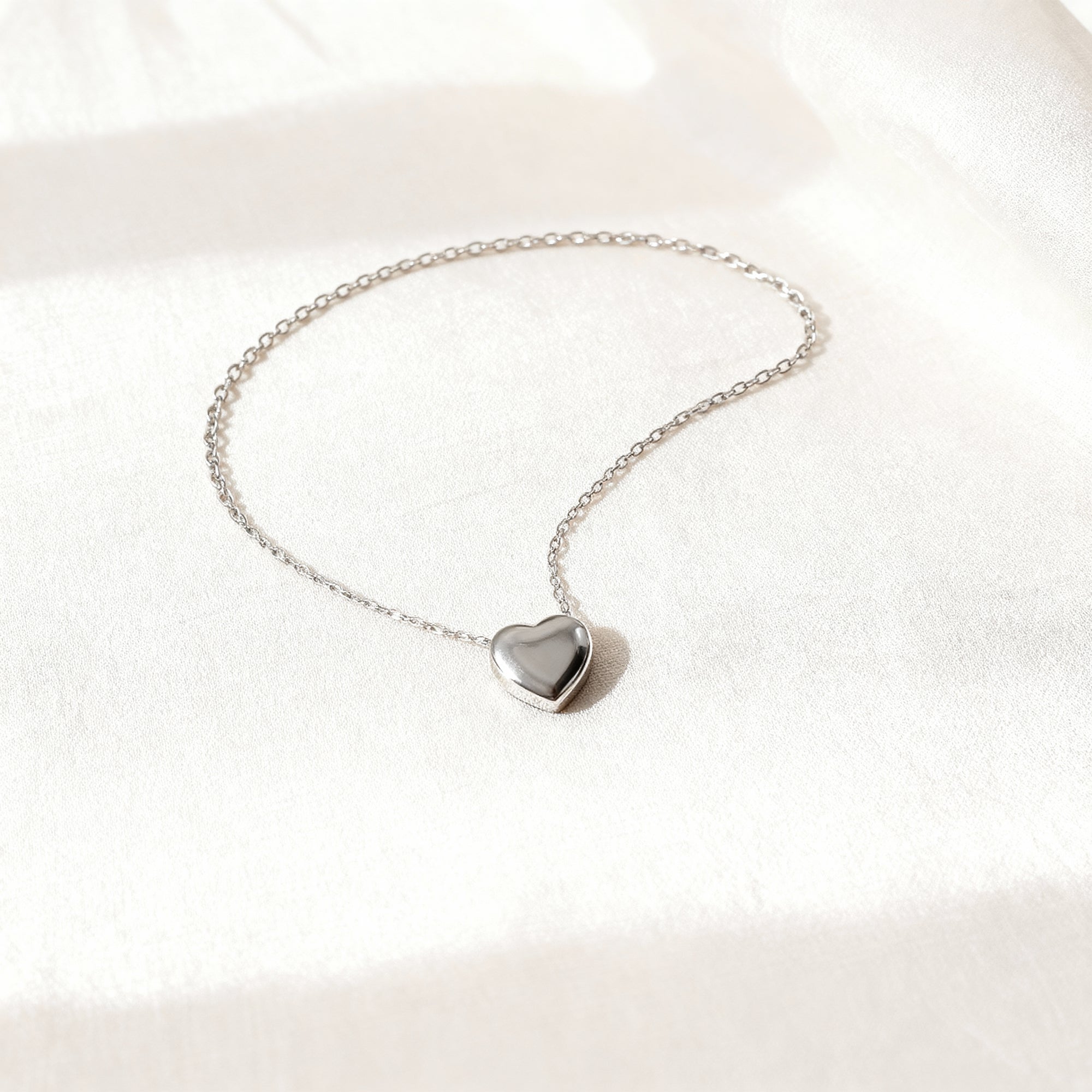 Eterna Heart Cremation Necklace | Silver