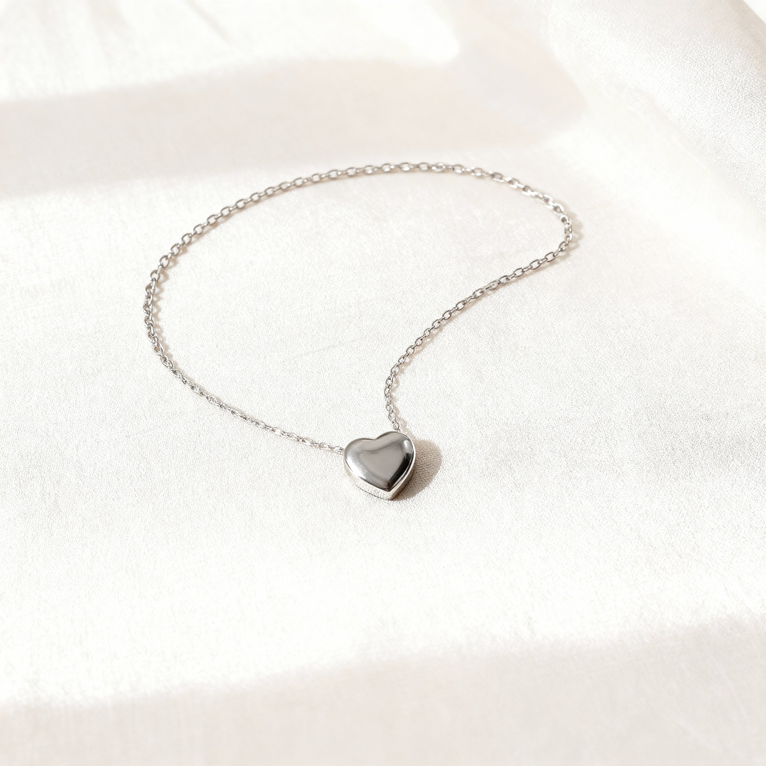 Eterna Heart Cremation Necklace | Silver
