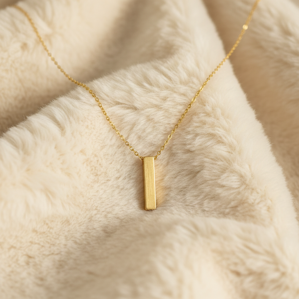 Solace Bar Cremation Necklace | Gold