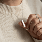 Solace Bar Cremation Necklace | Silver