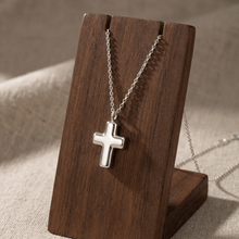 Cross Cremation Necklace | Silver