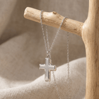 Cross Cremation Necklace | Silver
