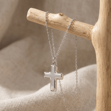 Cross Cremation Necklace | Silver