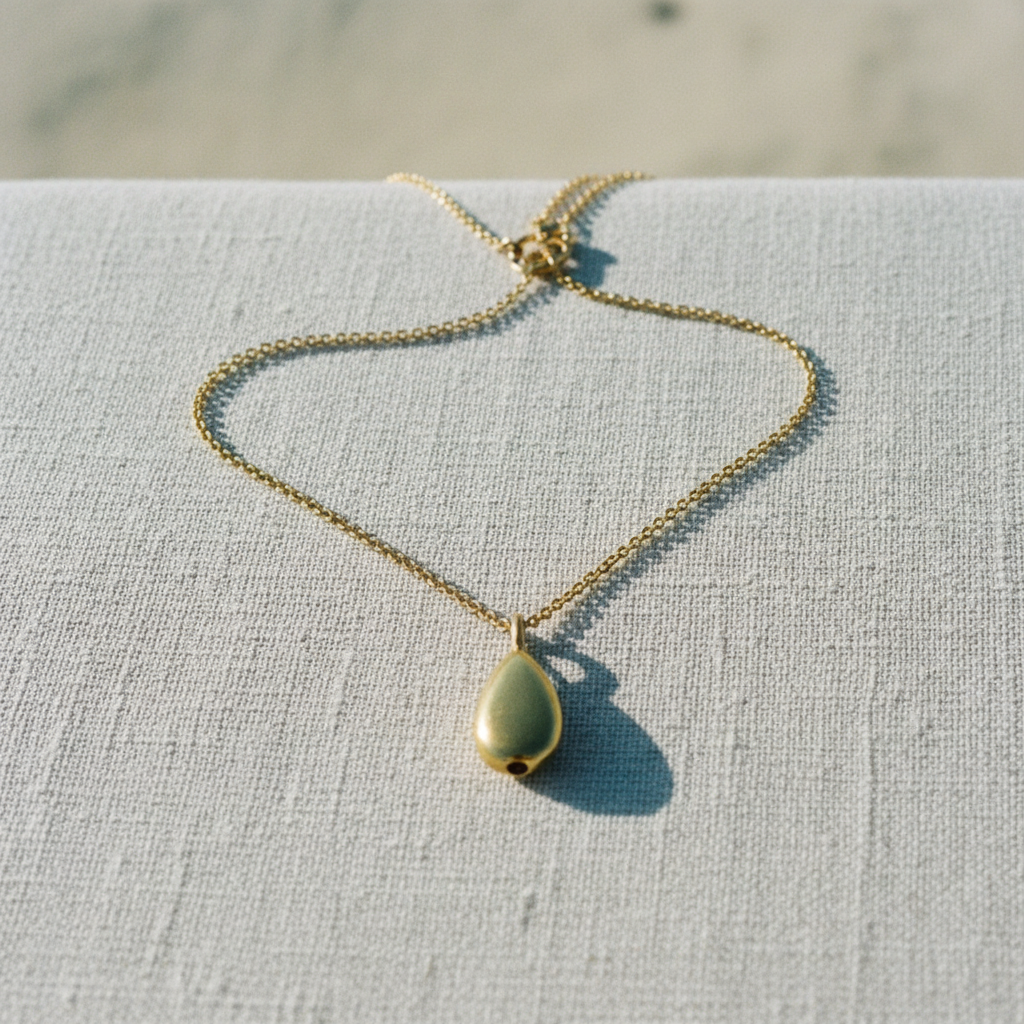 Arden Drop Cremation Necklace | Gold
