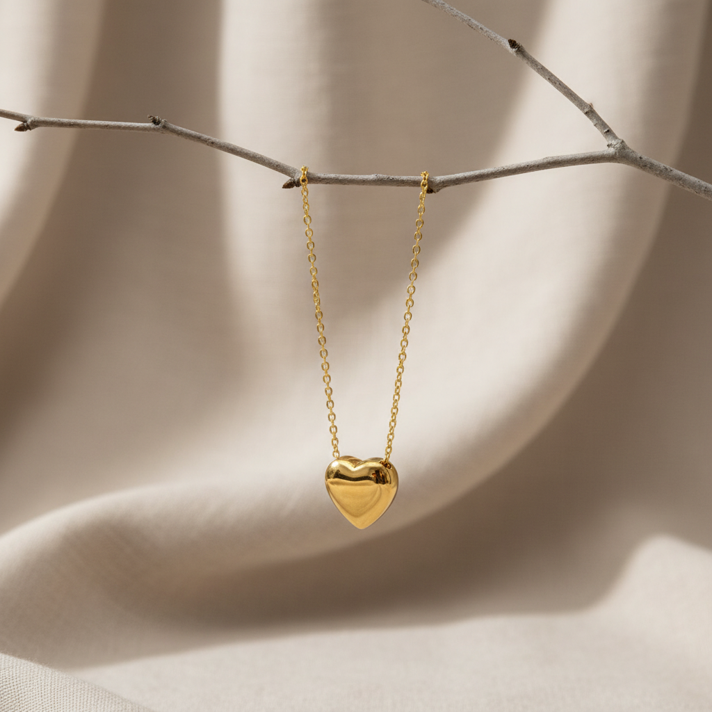 Eterna Heart Cremation Necklace | Gold
