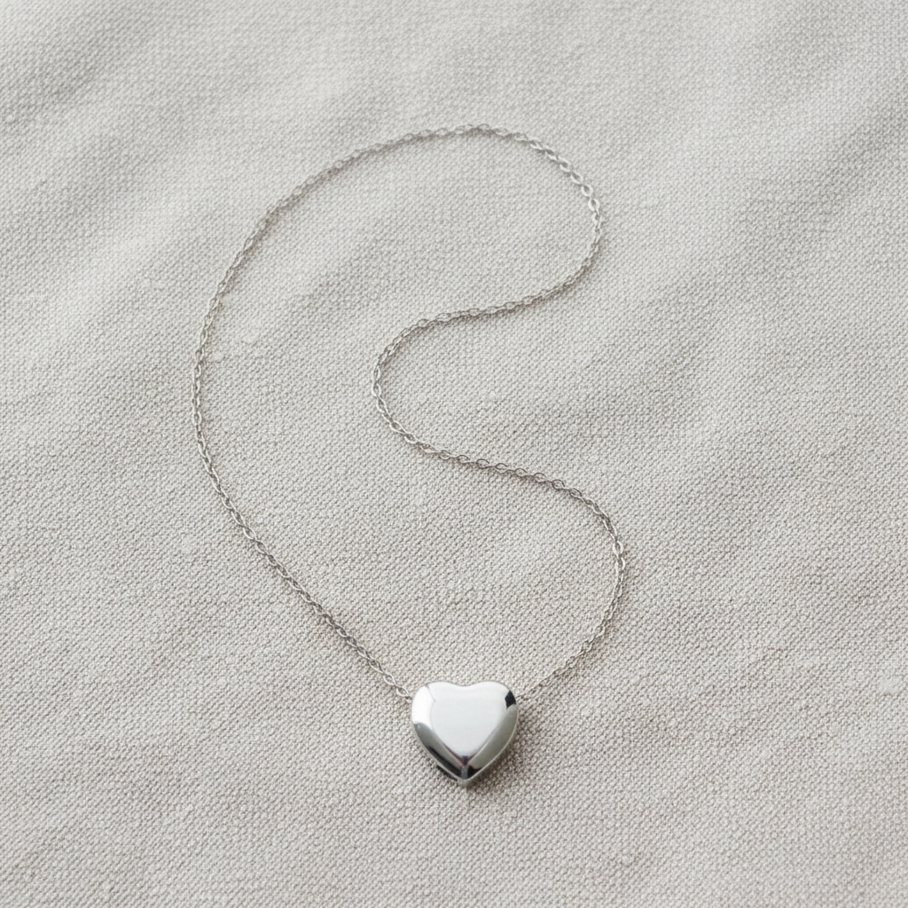 Eterna Heart Cremation Necklace | Silver