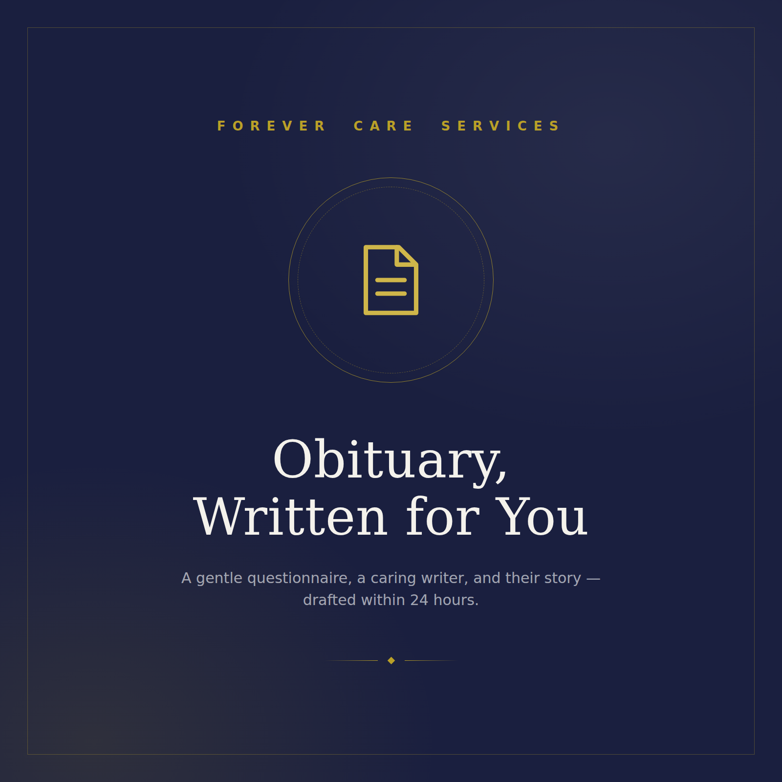 Obituary, Written for You