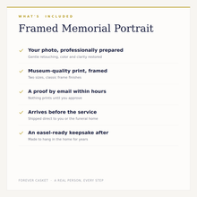 Framed Memorial Portrait