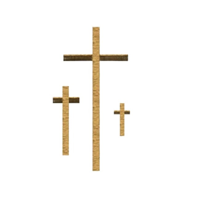 Three Wooden Crosses (#1129)