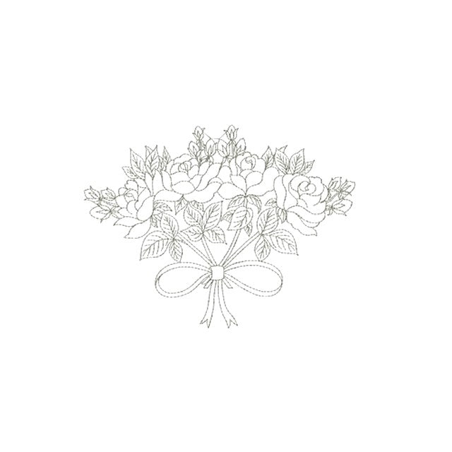 Rose Bouquet Outline (#1149)