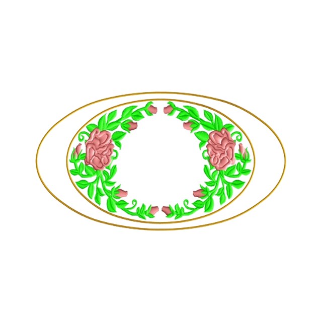 Rose Oval Frame (#1233)